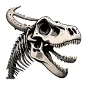 Dinosaur Skeleton tattoo design idea