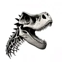 Dinosaur Skeleton tattoo design idea