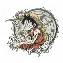 monkey d luffy tattoo design idea