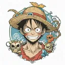 monkey d luffy tattoo design idea