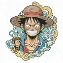 monkey d luffy tattoo design idea