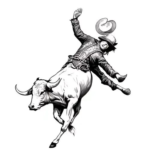 matador doing a back flip over a bull tattoo design idea