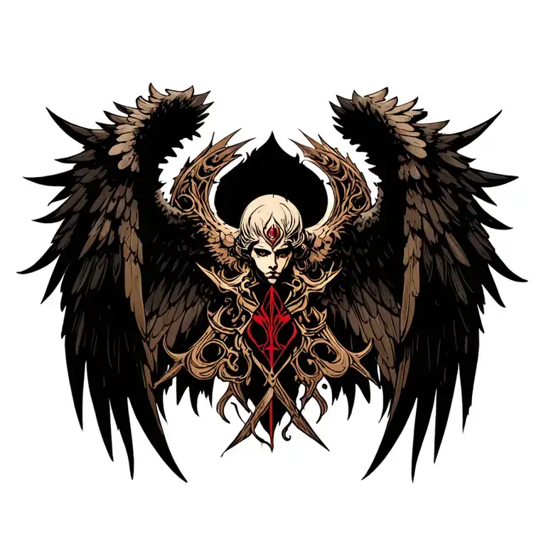 archangel uriel tattoo design idea