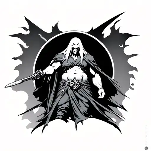 sephiroth gets massively fattest obese fatter and fatter  tattoo design idea