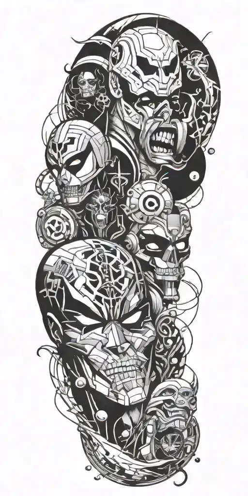 comic book tattoo design idea