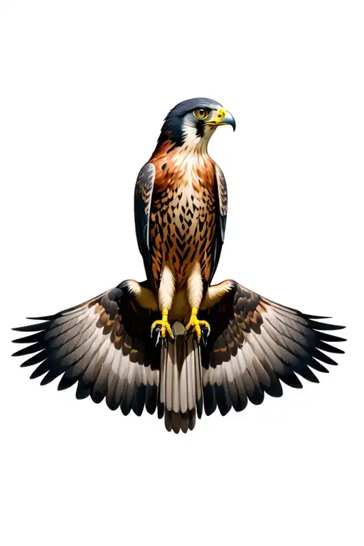 perigrine falcon tattoo design idea