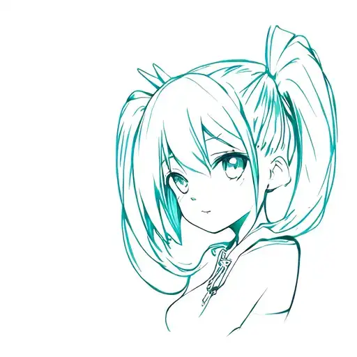 Hatsune Miku tattoo design idea