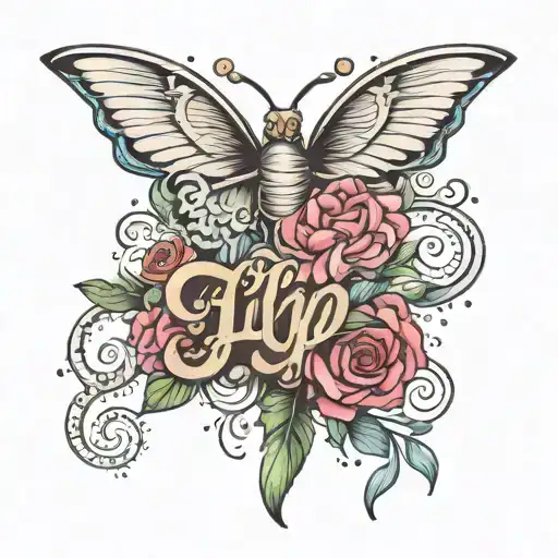 the words FLIP. XO tattoo design idea
