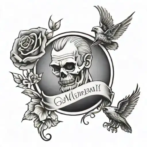 dad memorial tattoo design idea