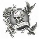 dad memorial tattoo design idea