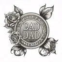 dad memorial tattoo design idea