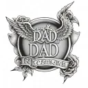 dad memorial tattoo design idea