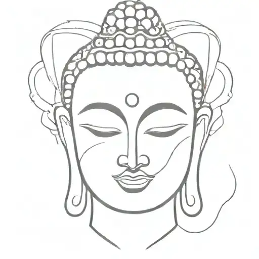 buddha face tattoo design idea