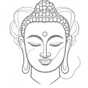 buddha face tattoo design idea