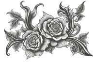 strip forming tattoo design idea