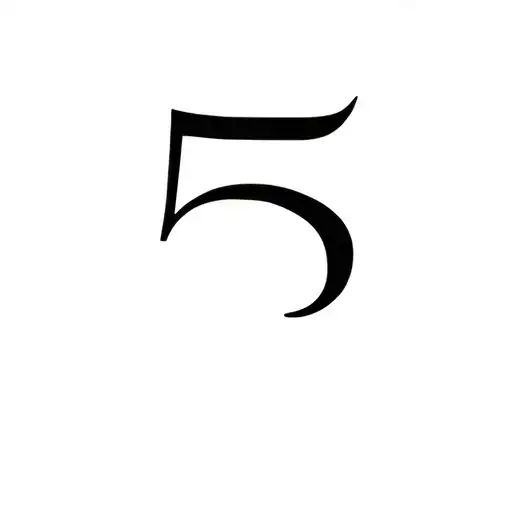 Roman Numeral 5 tattoo design idea
