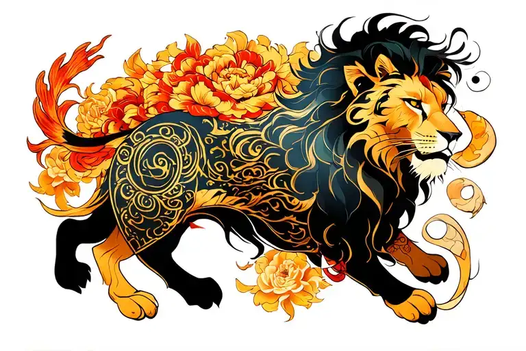 Leo and sagitarius tattoo design idea