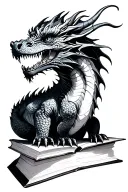 book dragon tattoo design idea