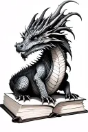book dragon tattoo design idea