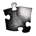Fingerprint in a puzzle piece tattoo design idea