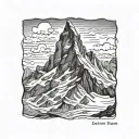 matterhorn mountain peak tattoo design idea