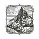 matterhorn mountain peak tattoo design idea