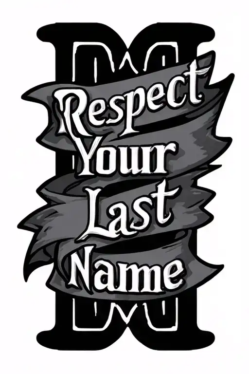 respect your last name tattoo tattoo design idea