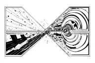 référence from Christopher Nolan movies MIXED inception and interstellar tattoo design idea