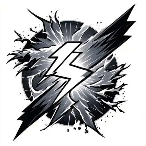 bolt, Thunder, storm tattoo design idea