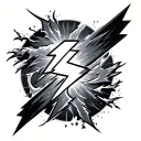 bolt, Thunder, storm tattoo design idea