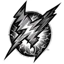 bolt, Thunder, storm tattoo design idea