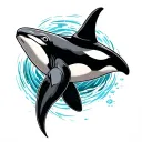 Orca tattoo design idea