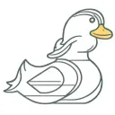 simple rubber duck wearing motorcycle helmet tattoo design idea
