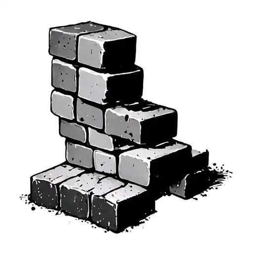 Bricks tattoo design idea