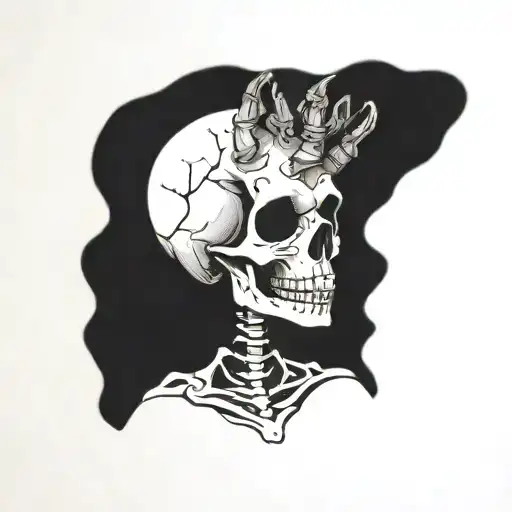 SKELETON SHAKA tattoo design idea