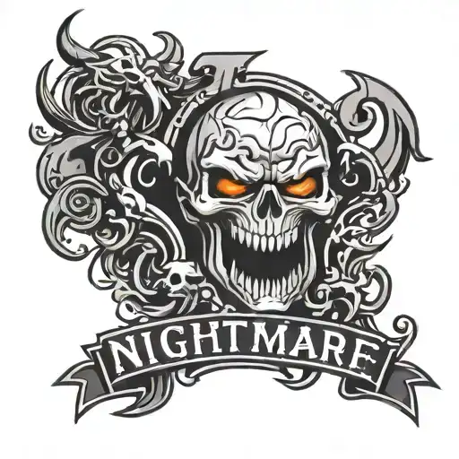 nightmare FC logo for football logo incorporated tattoo design idea