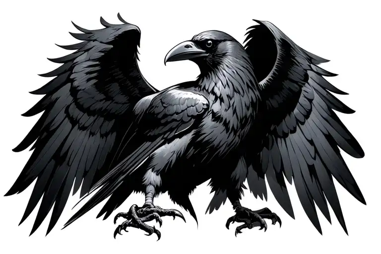 crow inspired by imperial eagle from wh 40k tattoo design idea
