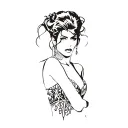 amy winehouse tattoo design idea