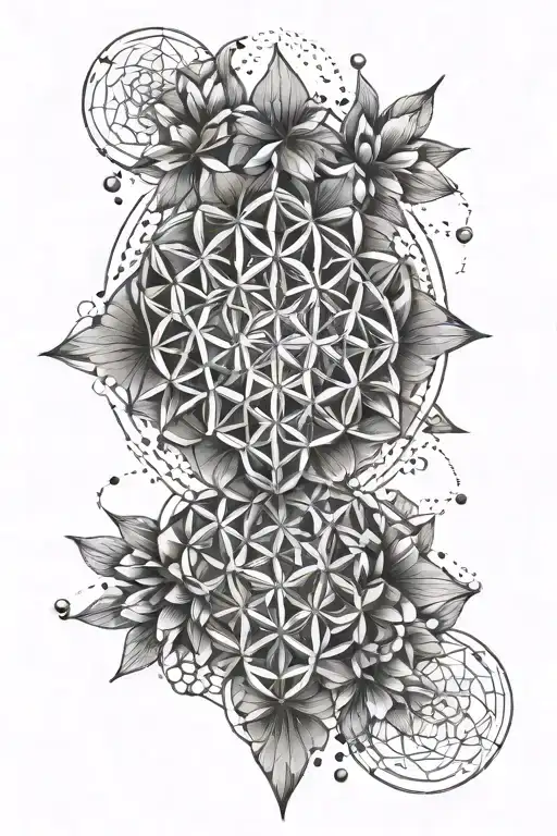 Flower of Life symbol tattoo design idea