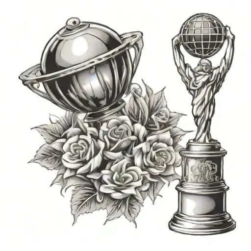 oscar trophy and 33 tattoo design idea