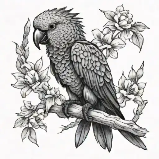 Black Cockatoo tattoo design idea