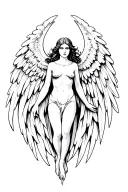 seraphim angel tattoo design idea