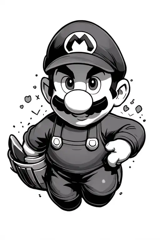 Paper mario and mario party hand tattoo design tattoo design idea