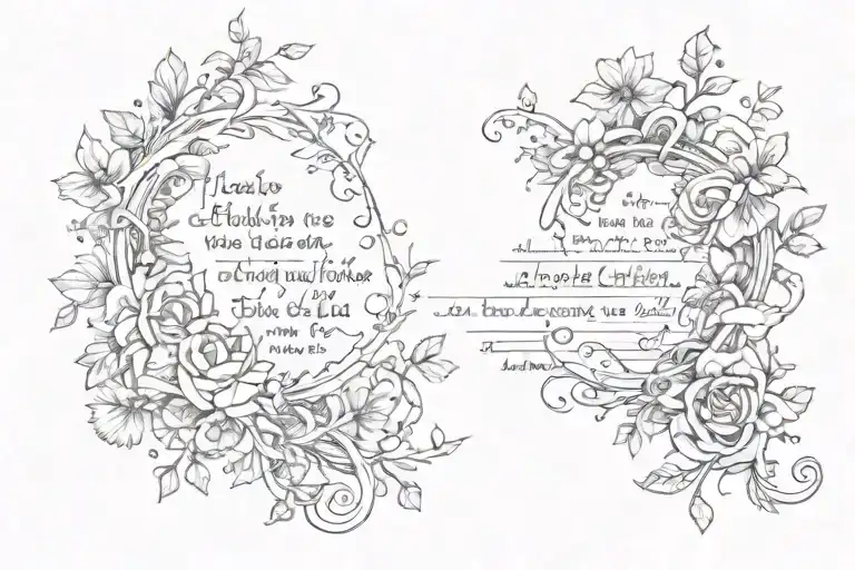 quote from favourite song lyrics tattoo design idea