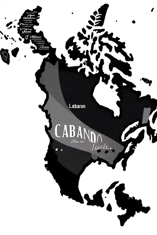 lebanon country map, love of travel and canada tattoo design idea