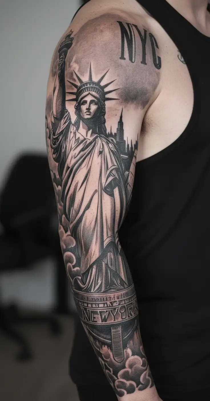 "NYC" new york inspired tattoo tattoo design idea