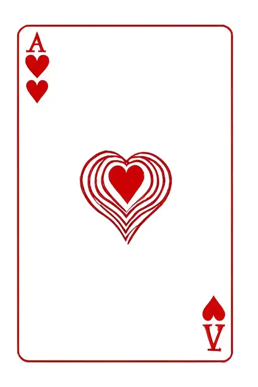 Card Ace of Hearts tattoo design idea