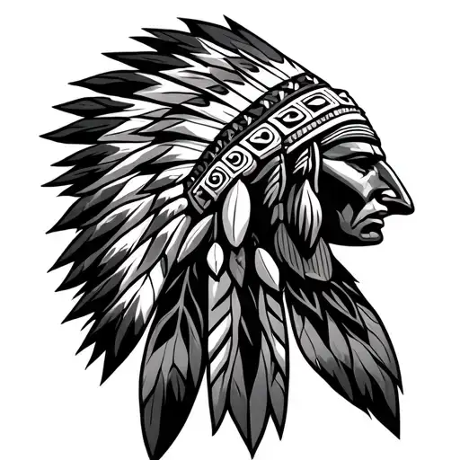 American Indian totem pole intertwined tattoo design idea