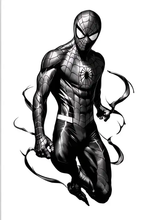 spiderman peter parker tattoo design idea