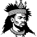 African orisha god shango a Dark-skinned male, wearing a crown tattoo design idea